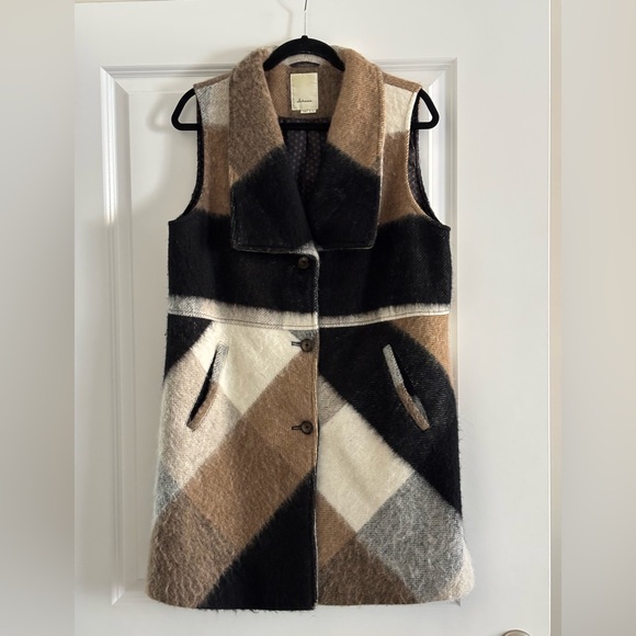 Anthropologie Elevenses Wool Blend Buffalo Plaid Vest - Picture 5 of 13